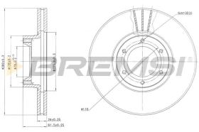 BREMSI CD7067V - B. DISC RENAULT, OPEL, VAUXHALL