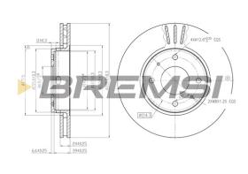 BREMSI CD7068V - B. DISC VOLVO, MITSUBISHI