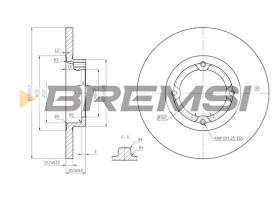 BREMSI CD7076S - B. DISC DAEWOO, CHEVROLET
