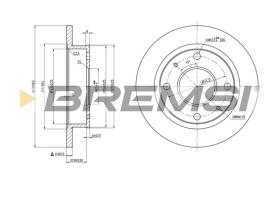BREMSI CD7077S - B. DISC HYUNDAI