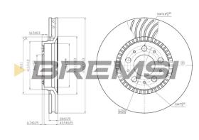 BREMSI CD7078V - B. DISC VOLVO
