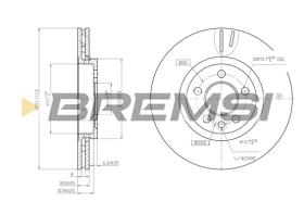BREMSI CD7080V - B. DISC MG, ROVER