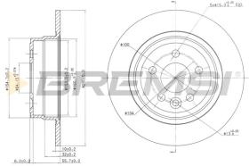 BREMSI CD7081S - B. DISC MG, ROVER