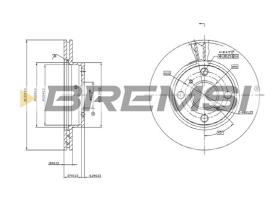 BREMSI CD7084V - B. DISC TOYOTA