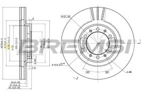 BREMSI CD7109V - B. DISC CITROEN, MITSUBISHI