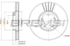 BREMSI CD7113V - B. DISC FORD