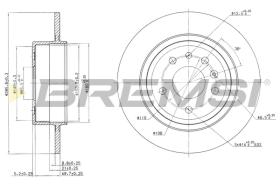 BREMSI CD7116S - B. DISC SAAB
