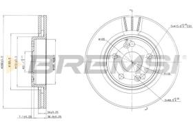 BREMSI CD7123V - B. DISC RENAULT