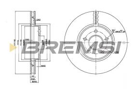 BREMSI CD7125V - B. DISC FORD, JAGUAR