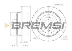 BREMSI CD7128S - B. DISC MINI