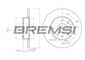 BREMSI CD7129S - B. DISC OPEL