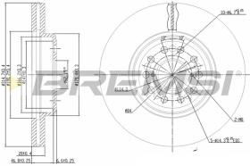 BREMSI CD7133V - B. DISC LEXUS