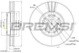 BREMSI CD7134V - B. DISC TOYOTA, LEXUS