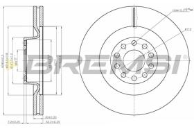 BREMSI CD7137V - B. DISC AUDI