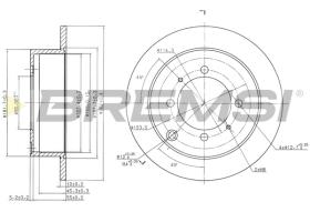 BREMSI CD7141S - B. DISC FIAT, HYUNDAI, MITSUBISHI, KIA