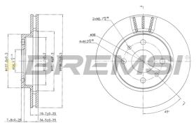 BREMSI CD7142V - B. DISC CITROEN, LADA