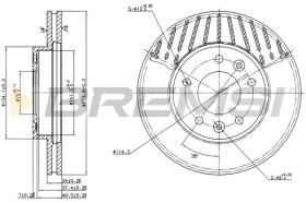 BREMSI CD7146V - B. DISC KIA