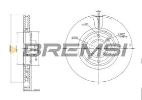 BREMSI CD7152V - B. DISC OPEL, PEUGEOT, CITROEN, DS