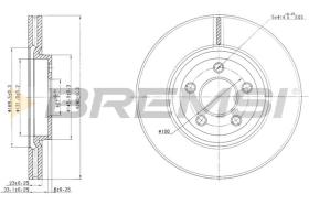 BREMSI CD7153V - B. DISC CHRYSLER