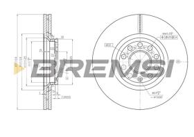 BREMSI CD7156V - B. DISC VW, AUDI