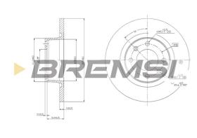 BREMSI CD7157S - B. DISC CITROEN