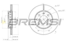 BREMSI CD7161V - B. DISC VW, AUDI