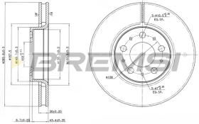 BREMSI CD7163V - B. DISC VOLVO