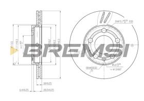 BREMSI CD7164V - B. DISC VW, SKODA