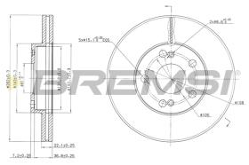 BREMSI CD7167V - B. DISC RENAULT