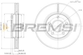 BREMSI CD7172V - B. DISC FORD
