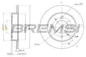BREMSI CD7176S - B. DISC HYUNDAI