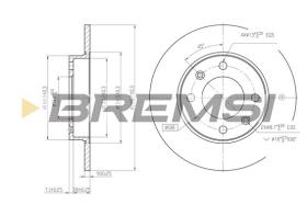 BREMSI CD7178S - B. DISC PEUGEOT, CITROEN