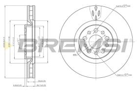BREMSI CD7180V - B. DISC FIAT, PEUGEOT, CITROEN, LANCIA