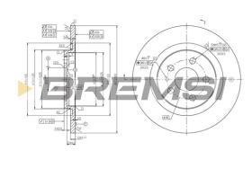 BREMSI CD7181S - B. DISC FIAT, PEUGEOT, CITROEN, LANCIA
