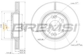 BREMSI CD7182V - B. DISC RENAULT