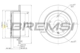 BREMSI CD7188S - B. DISC DODGE, DAEWOO