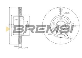BREMSI CD7191V - B. DISC FIAT, OPEL, CADILLAC, SAAB