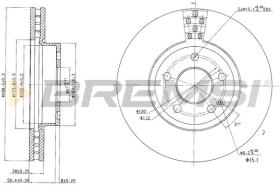 BREMSI CD7203V - B. DISC MERCEDES-BENZ