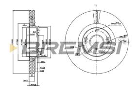 BREMSI CD7205V - B. DISC RENAULT