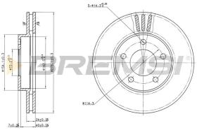 BREMSI CD7209V - B. DISC FORD, MAZDA