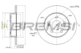 BREMSI CD7213S - B. DISC RENAULT
