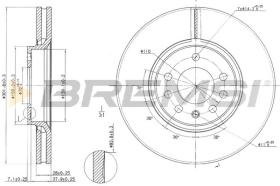 BREMSI CD7215V - B. DISC OPEL, SAAB, CADILLAC, VAUXHALL