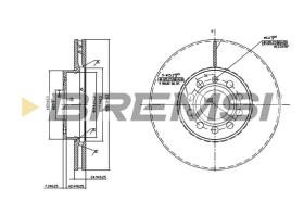 BREMSI CD7218V - B. DISC VW, AUDI, SEAT, SUZUKI, SKODA