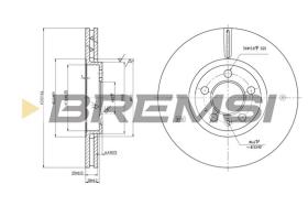 BREMSI CD7221V - B. DISC VW, AUDI, SEAT, SKODA