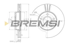 BREMSI CD7222V - B. DISC FORD, VOLVO