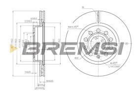 BREMSI CD7223V - B. DISC VW, AUDI, SEAT, SKODA