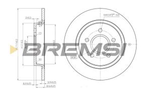 BREMSI CD7227S - B. DISC FORD, VOLVO