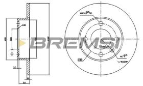 BREMSI CD7233S - B. DISC VW, SEAT