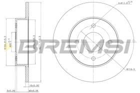 BREMSI CD7235S - B. DISC NISSAN