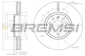 BREMSI CD7237V - B. DISC OPEL, SAAB, VAUXHALL